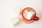 Persephone Bakery Hot Chocolate with Marshmallow in Red Falcon Mug